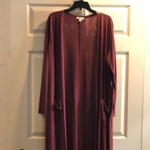 Maroon Sarah cardigan in XL